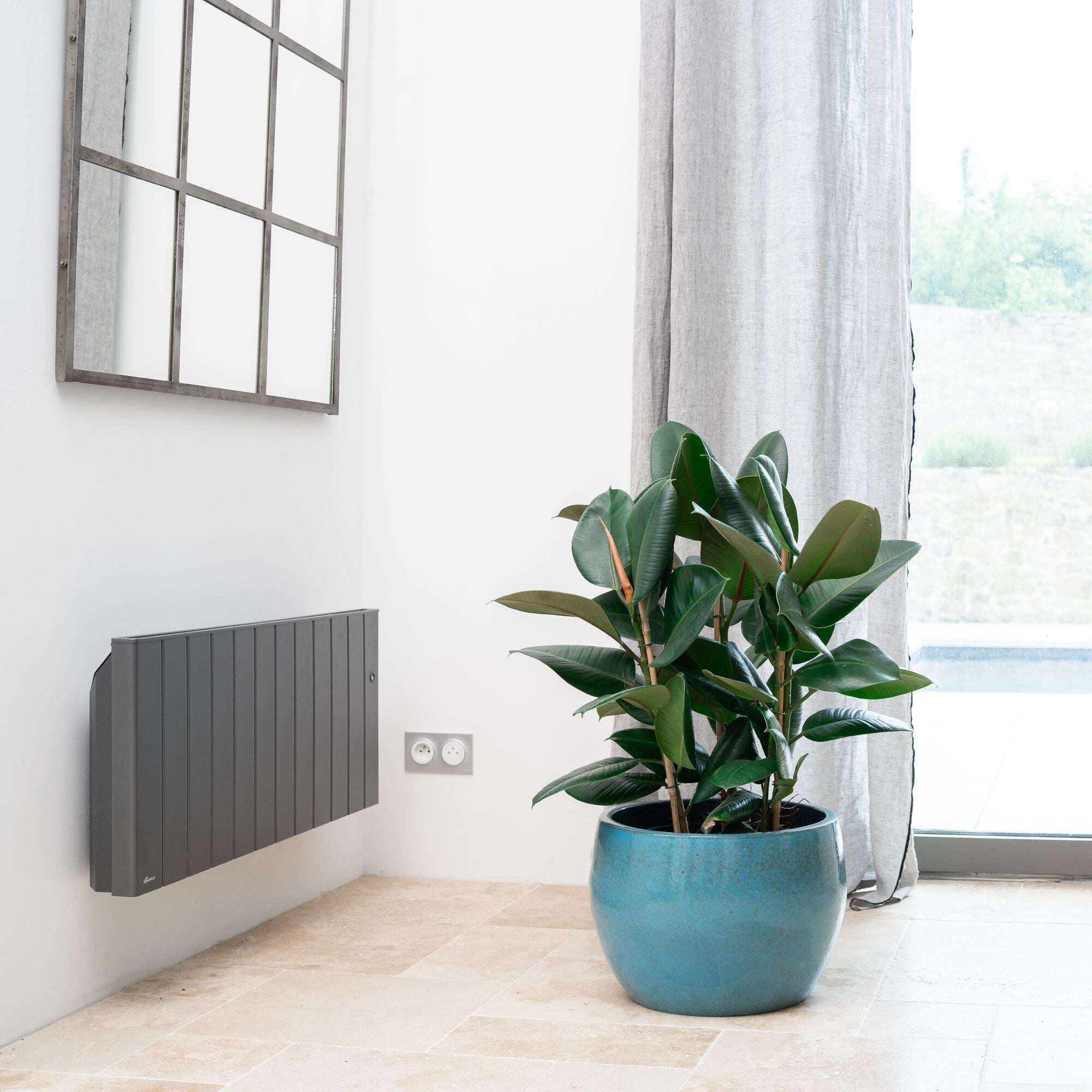 Pot ROMULUS 42x30cm bleu fer Provencelia