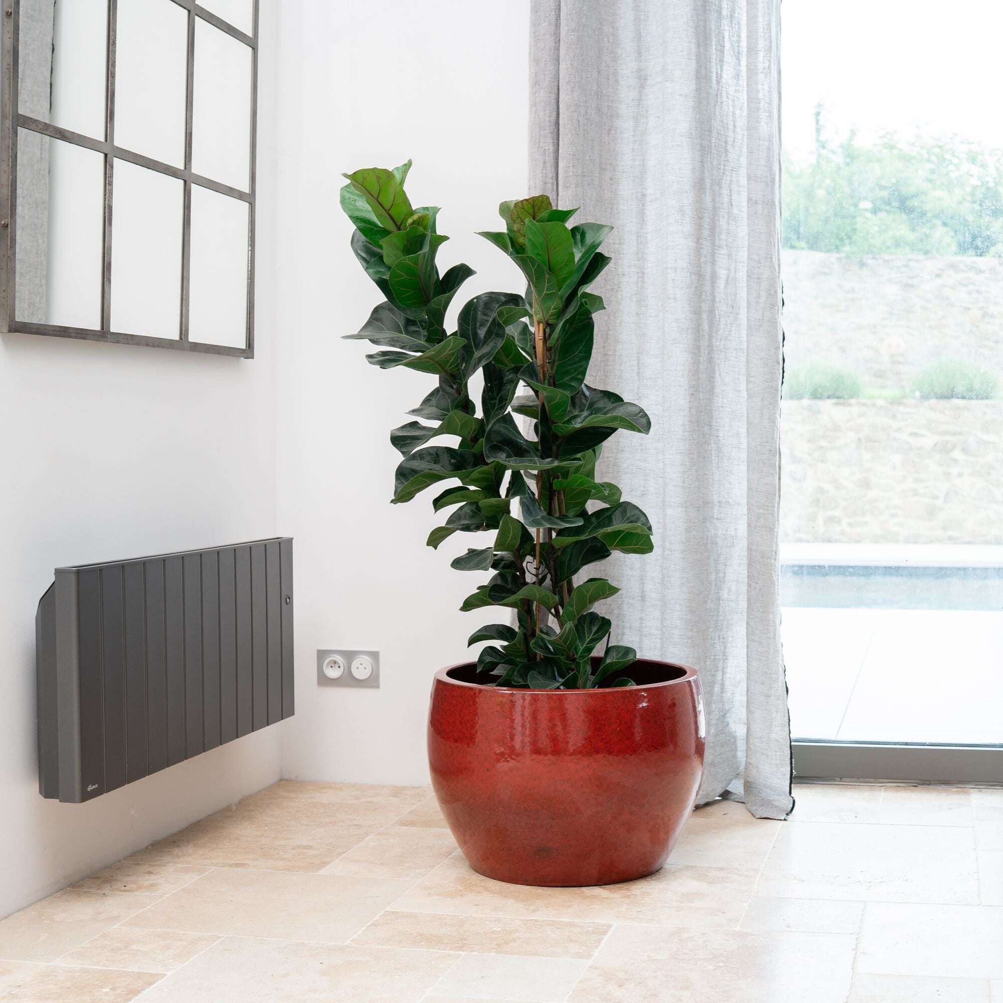 Pot ROMULUS 55x38cm rouge tropical Provencelia