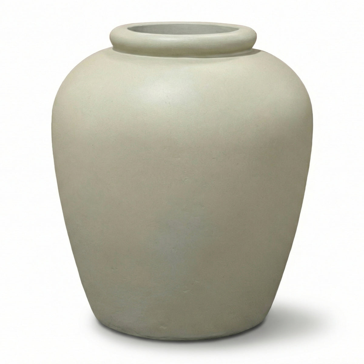 Portavaso preforato Origin 63x71 cm beige in calcestruzzo fibrorinforzato, vista frontale su fondo bianco
