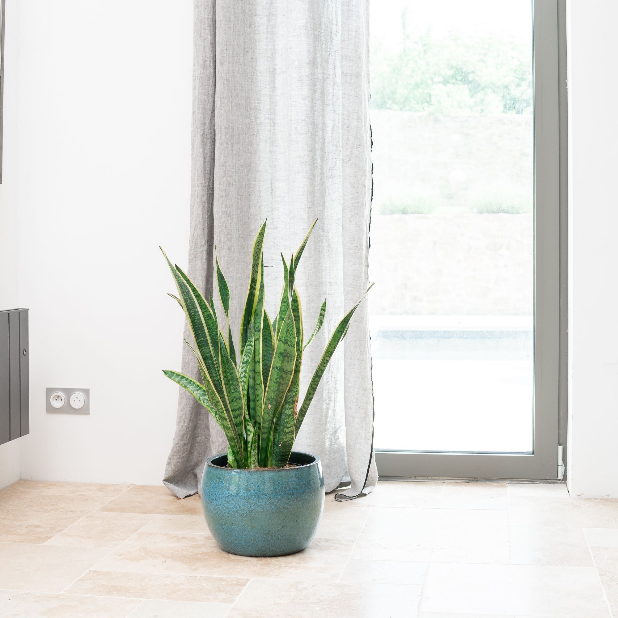 Pot ROMULUS 31x23cm bleu fer