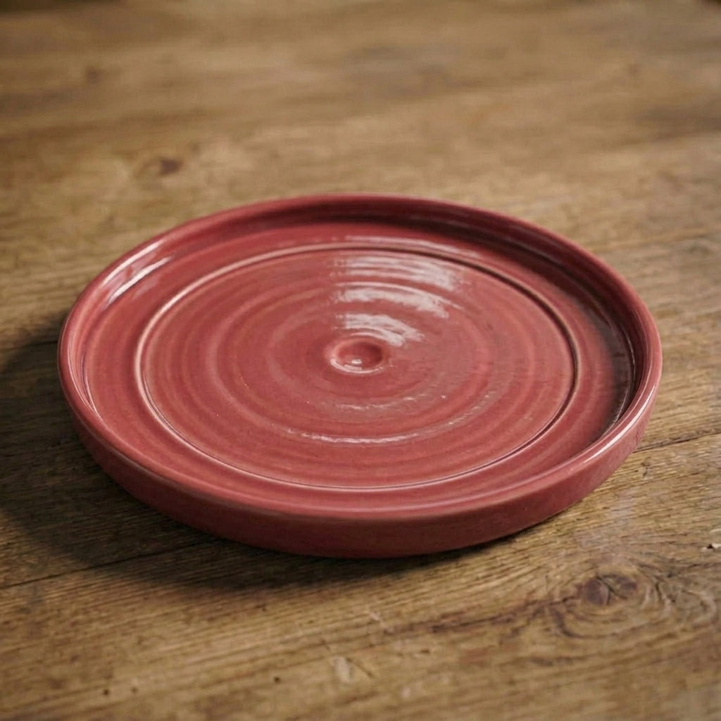 Sottovaso in ceramica rosa per vaso – resistente al gelo