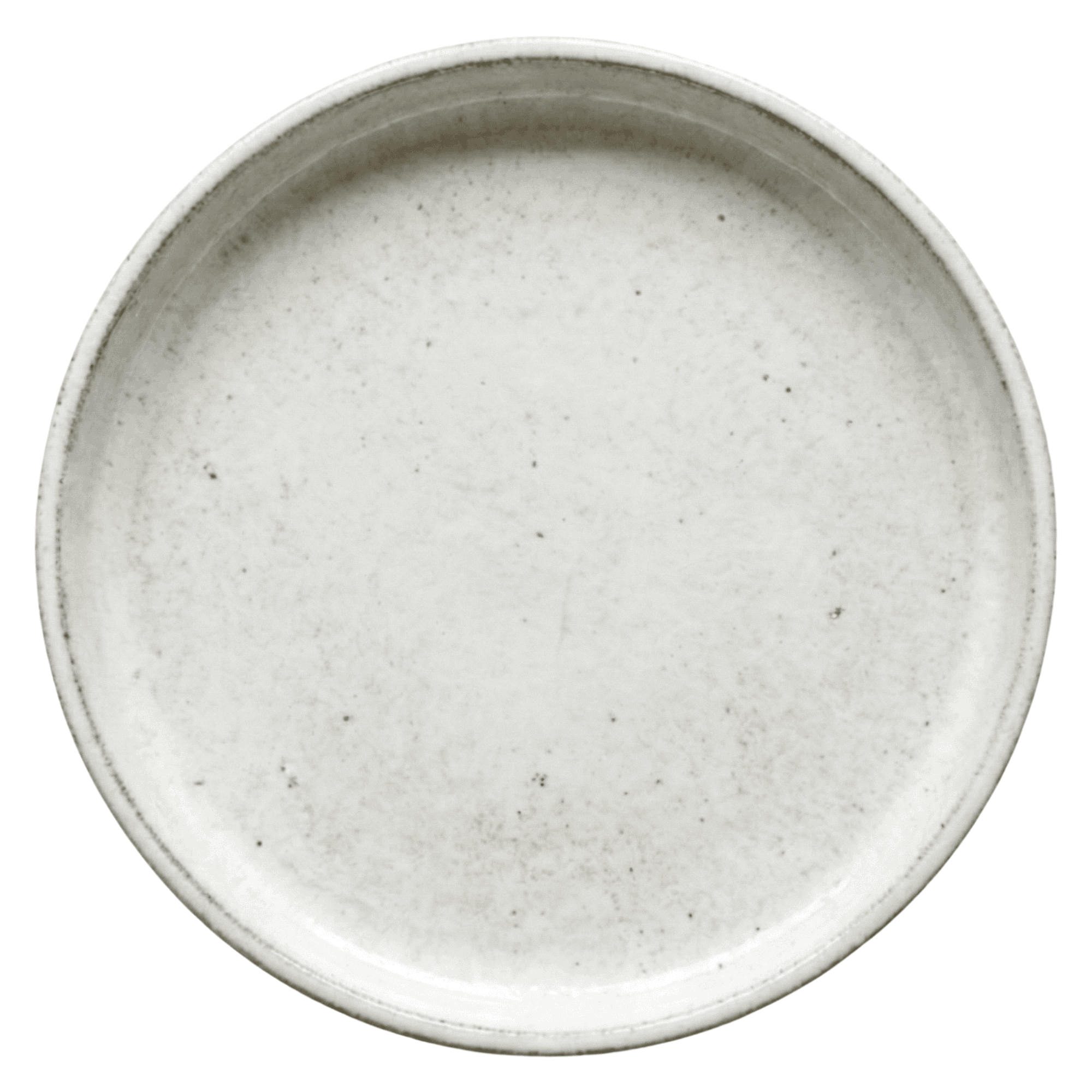 Soucoupe 16cm crème faite à la main en terre cuite émaillée Provencelia