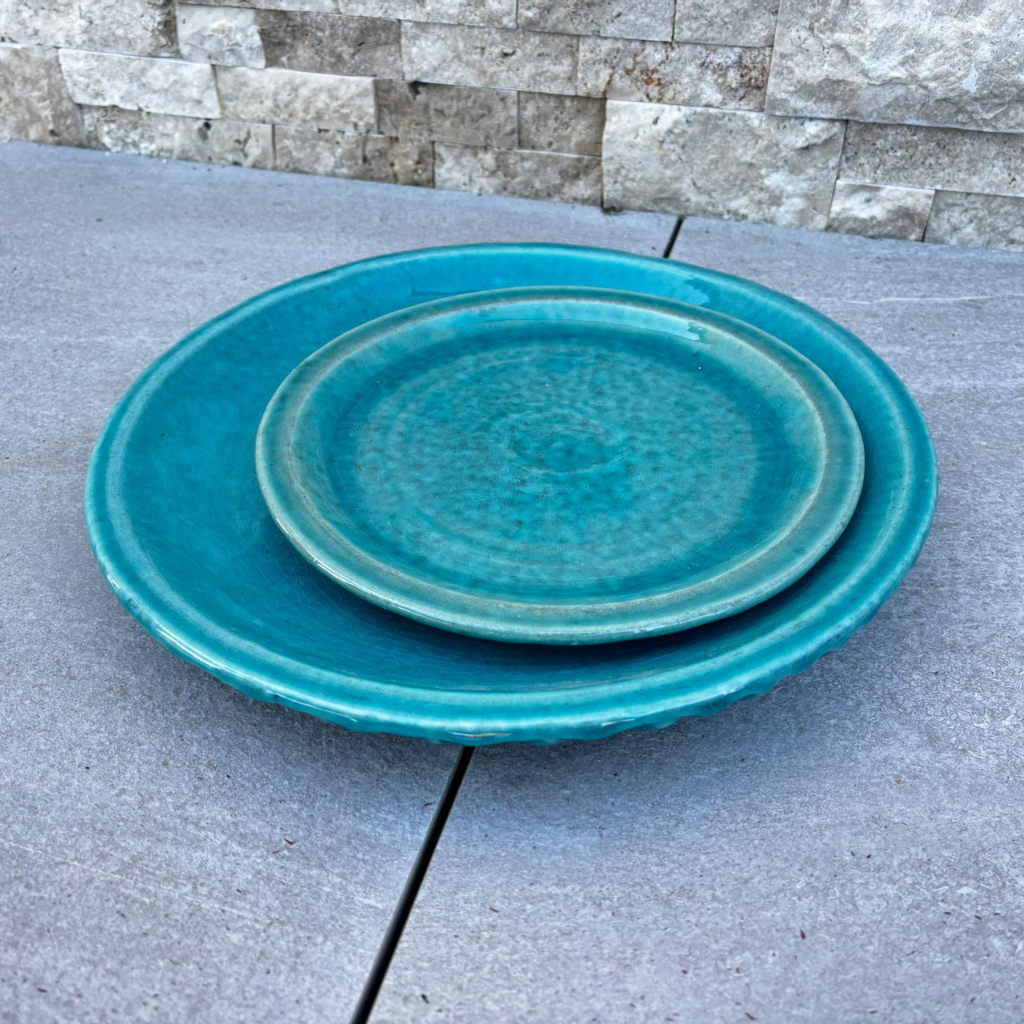 Soucoupe 28cm turquoise Provencelia