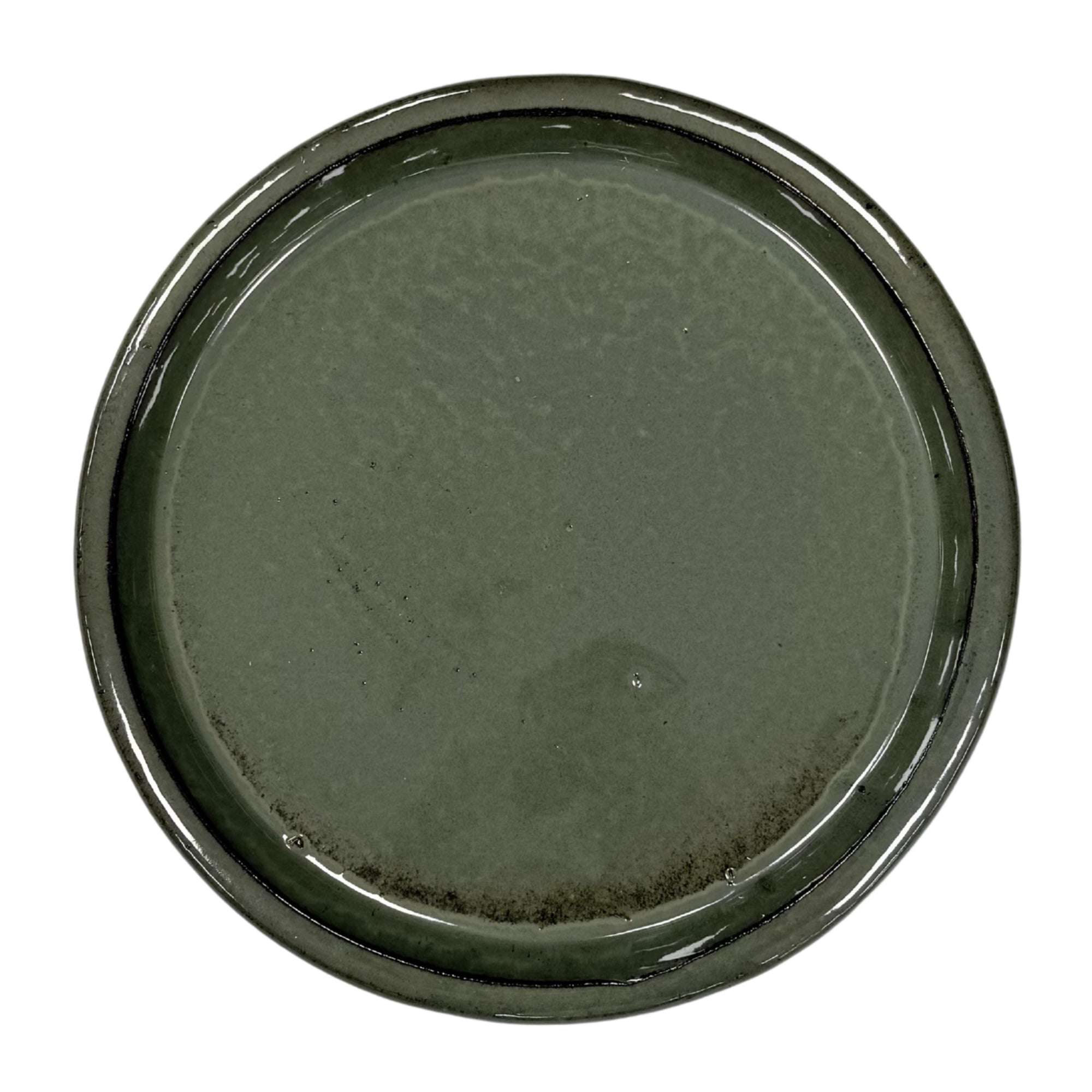 Soucoupe ronde 33cm vert crème Provencelia