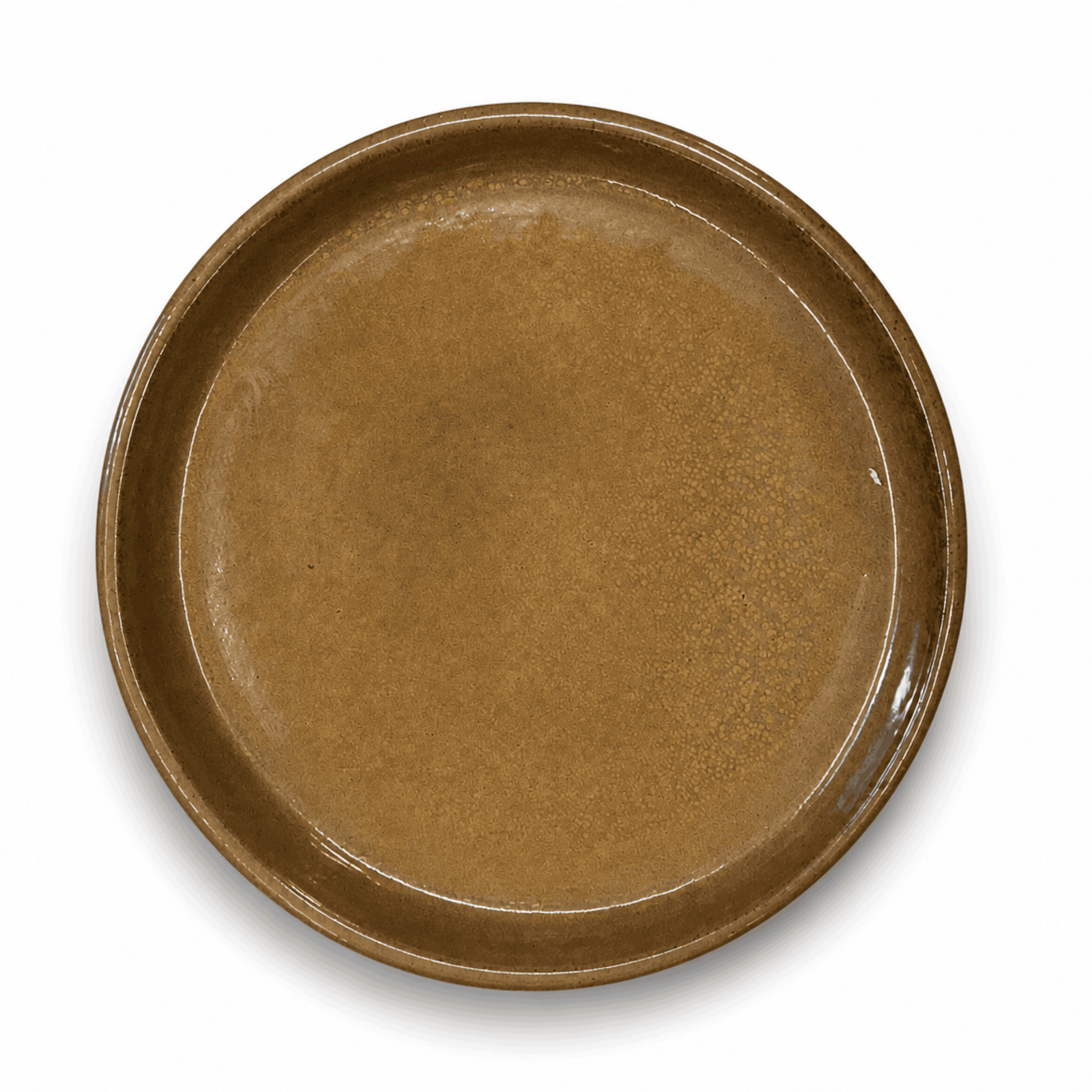 Soucoupe ronde 34cm miel ambré Provencelia