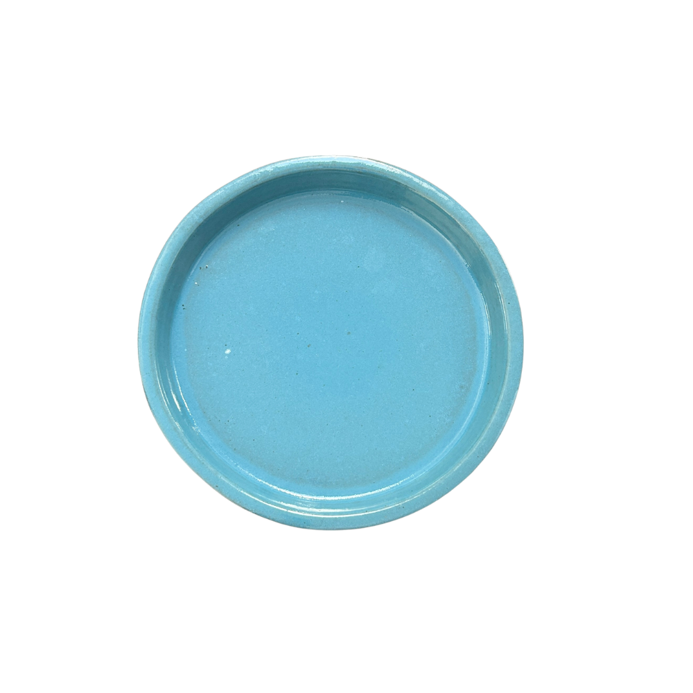 Soucoupe ronde 21cm bleu ciel