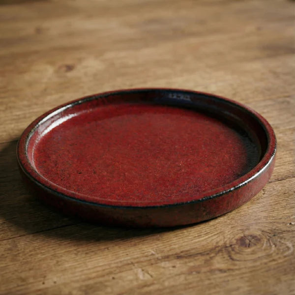 Saucer 44cm brick red