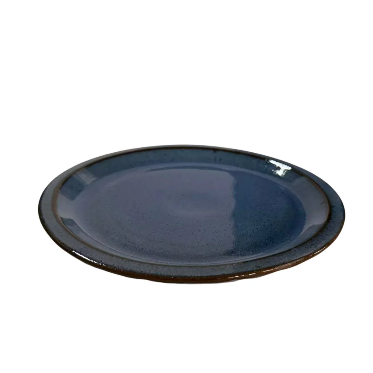 Platillo de 24 cm Azul antiguo, vista de perfil sobre fondo blanco