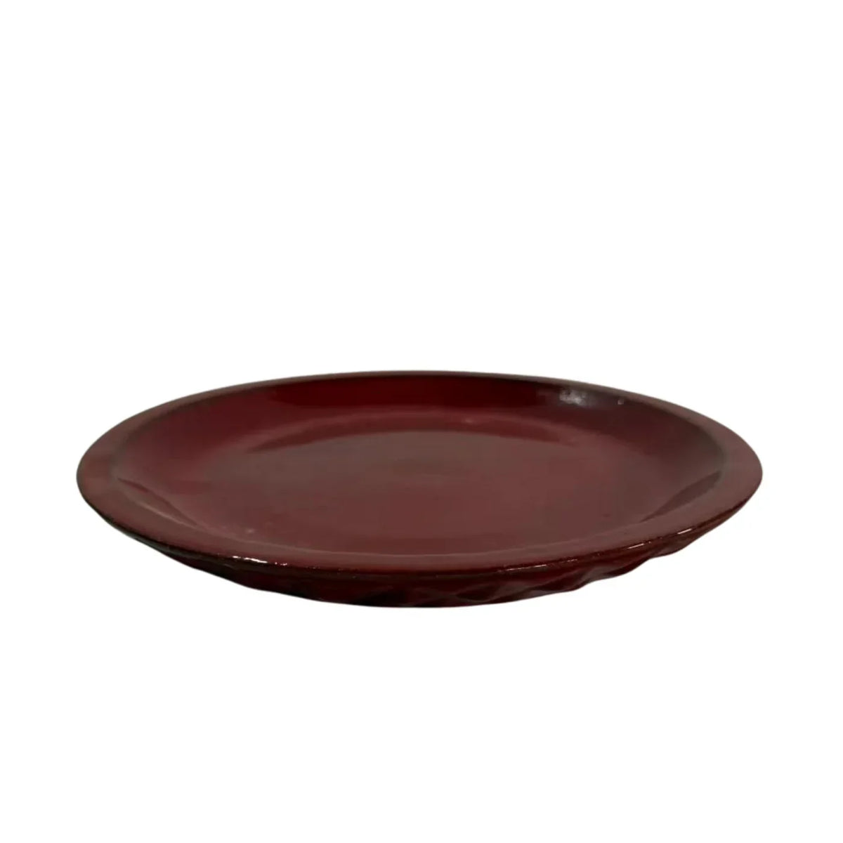 Schotel 24 cm Keizerlijk rood, zijaanzicht op witte achtergrond