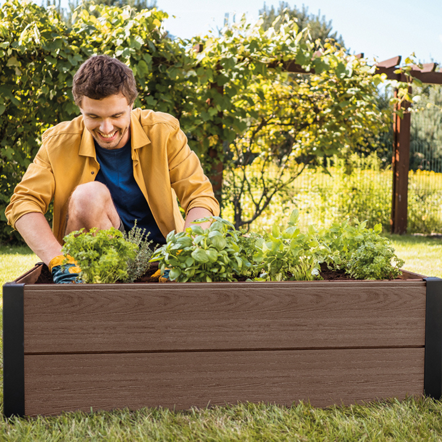Garden box 106x50cm Mapple Through Brown