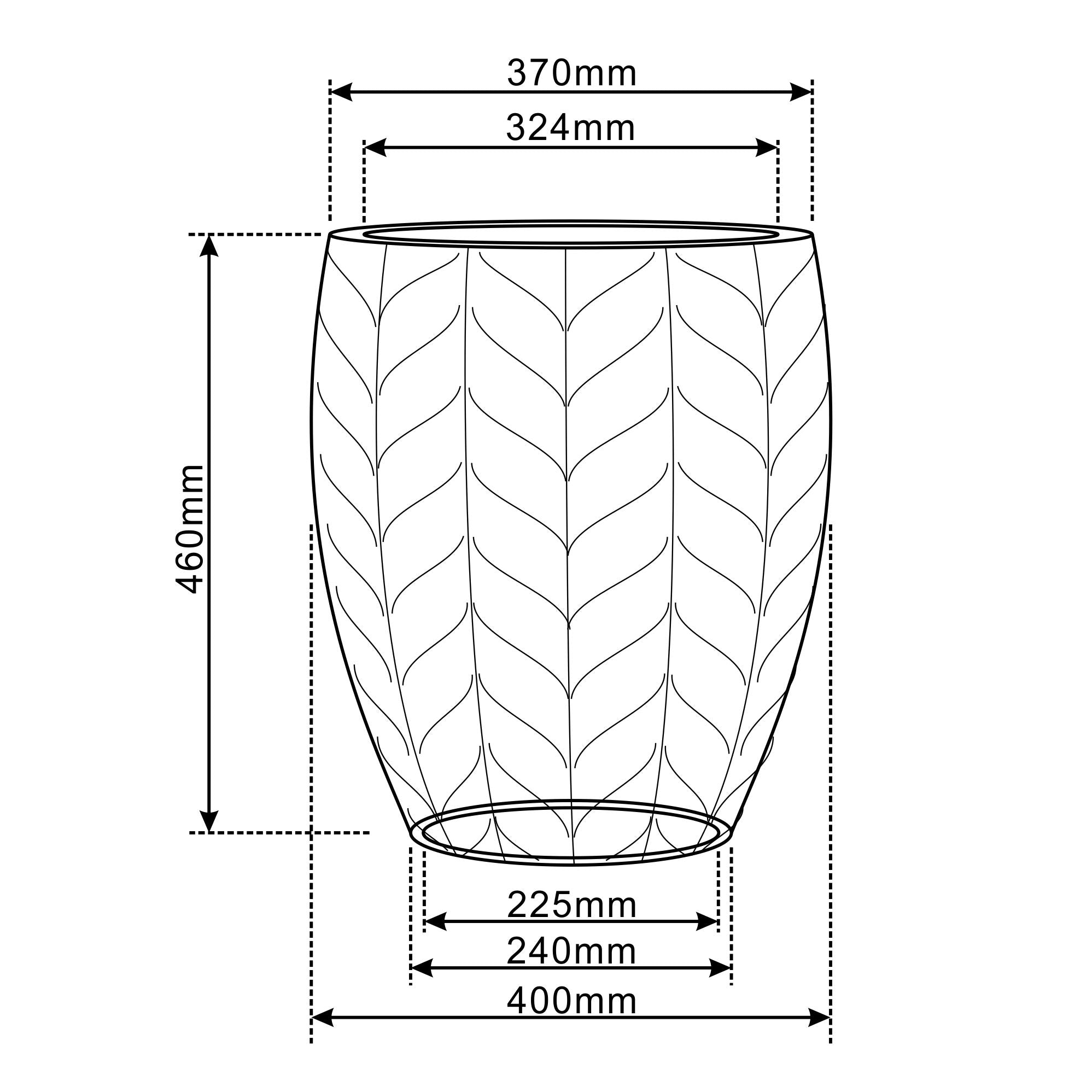 Portavaso preforato ESSENCE 40x46cm grigio chiaro