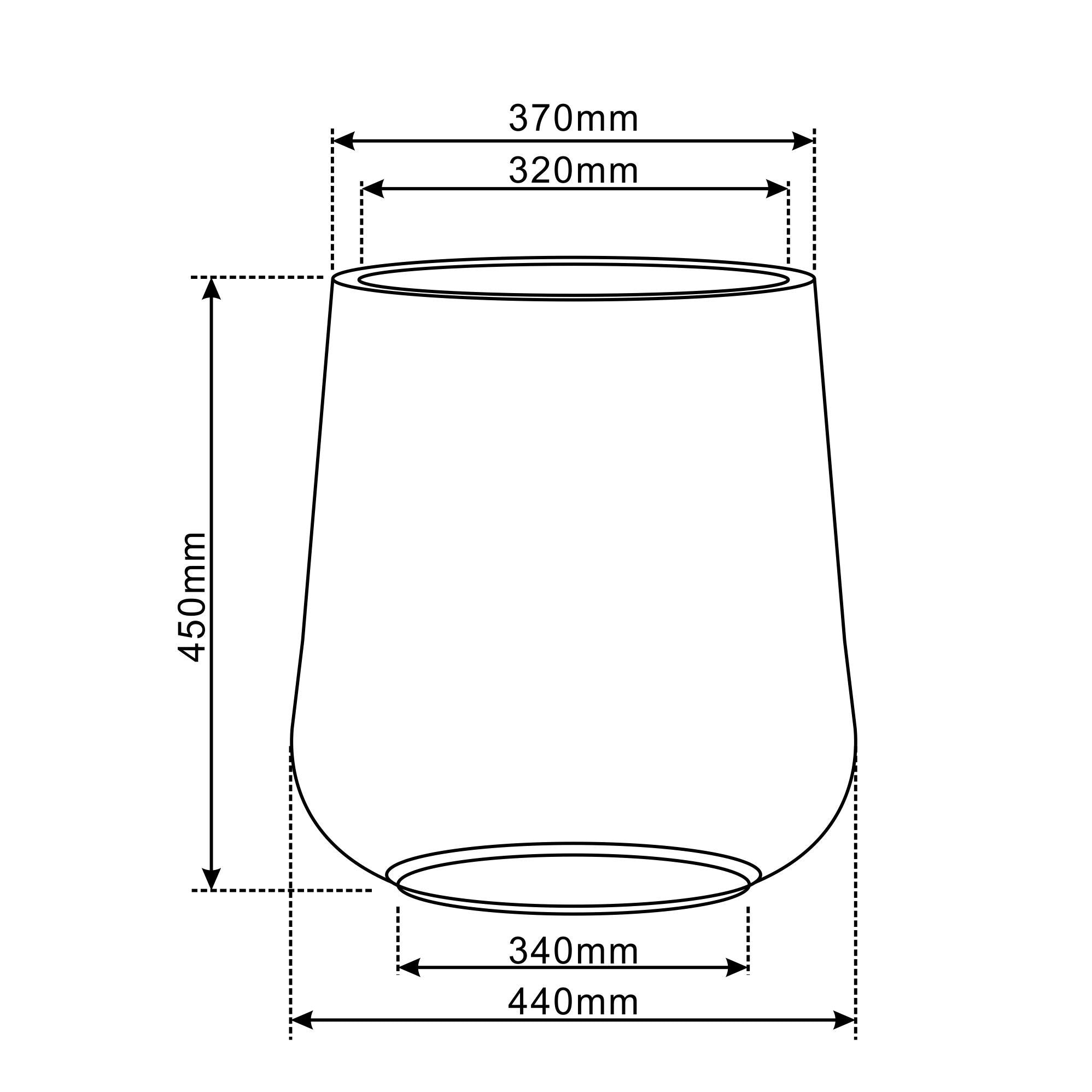 Cache-pot pré percé SILEX 44x45cm beige