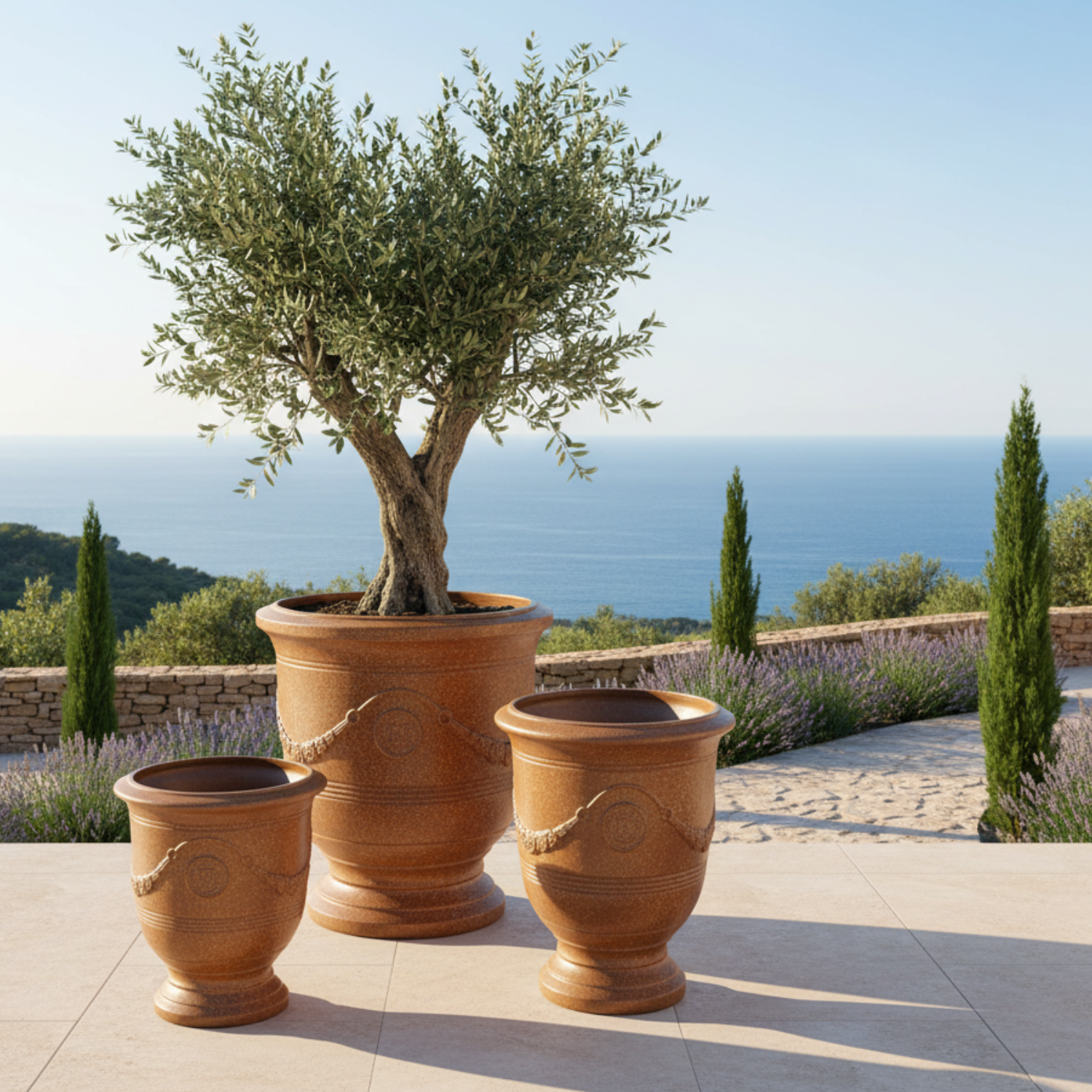 RICHELIEU Pot 35x42cm iron finish