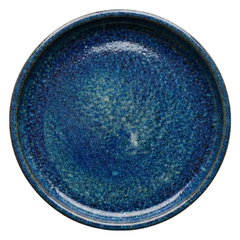 24cm ultramarine blue saucer handmade in glazed terracotta