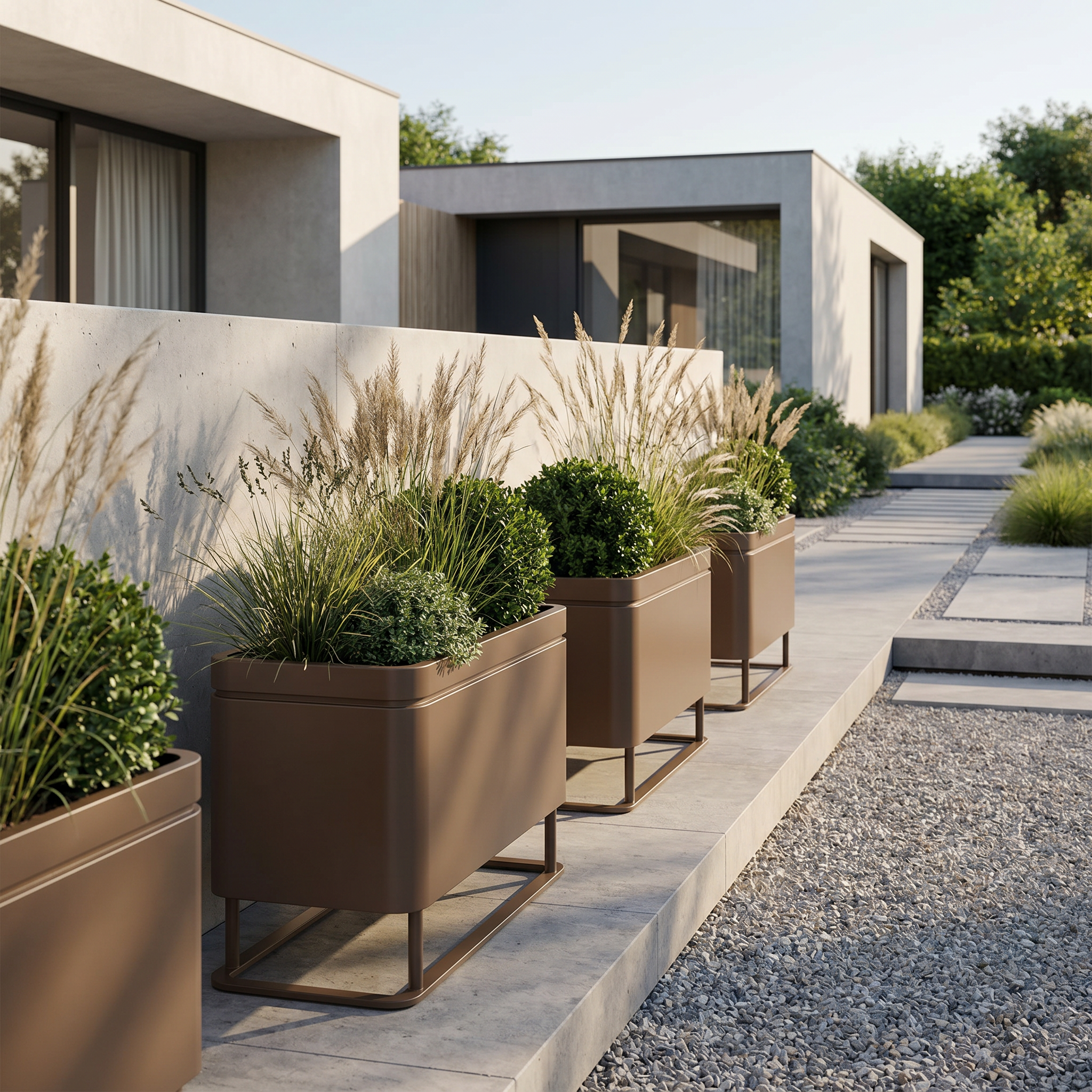 GRANDIOSA planter 90x40x50cm taupe