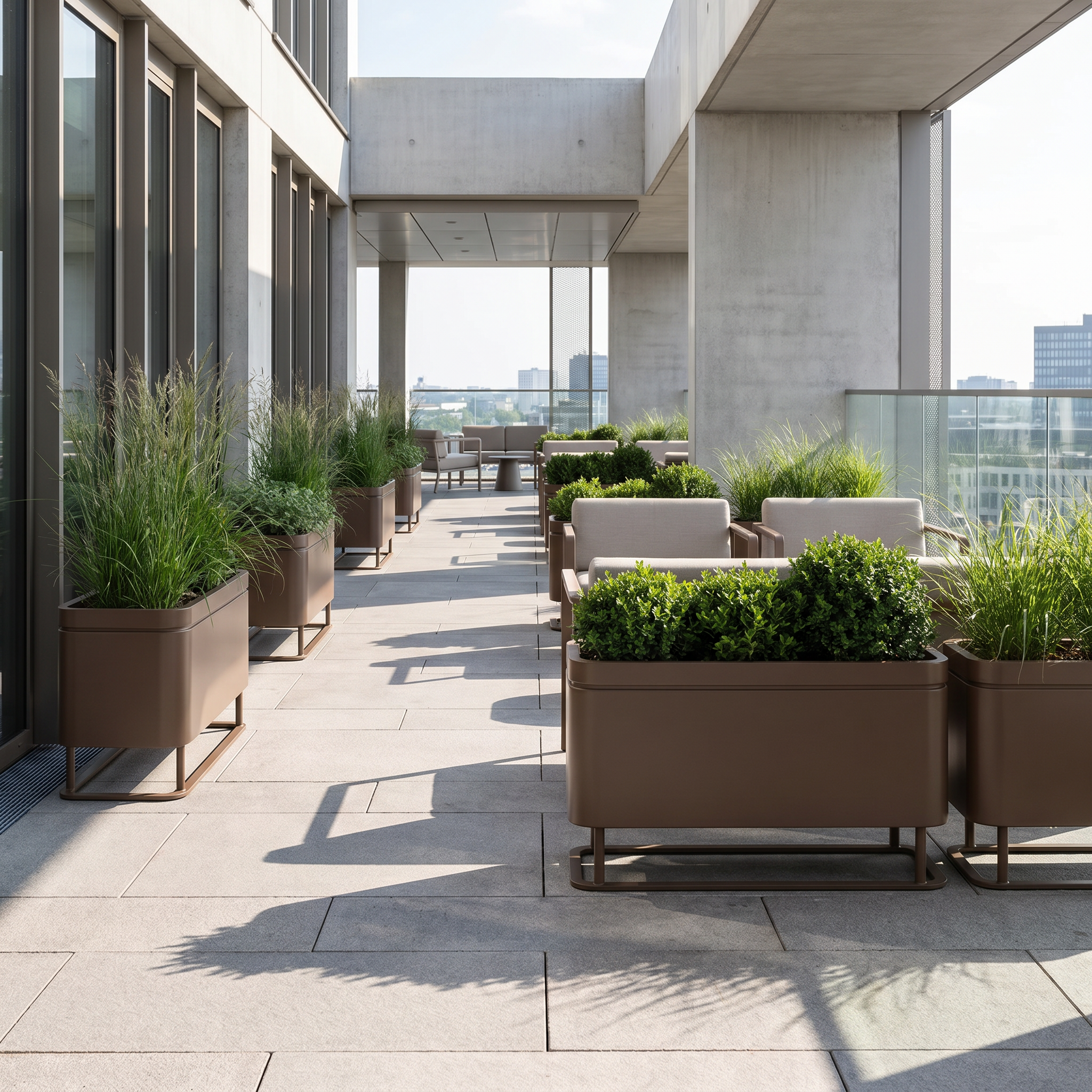 GRANDIOSA planter 90x40x50cm taupe