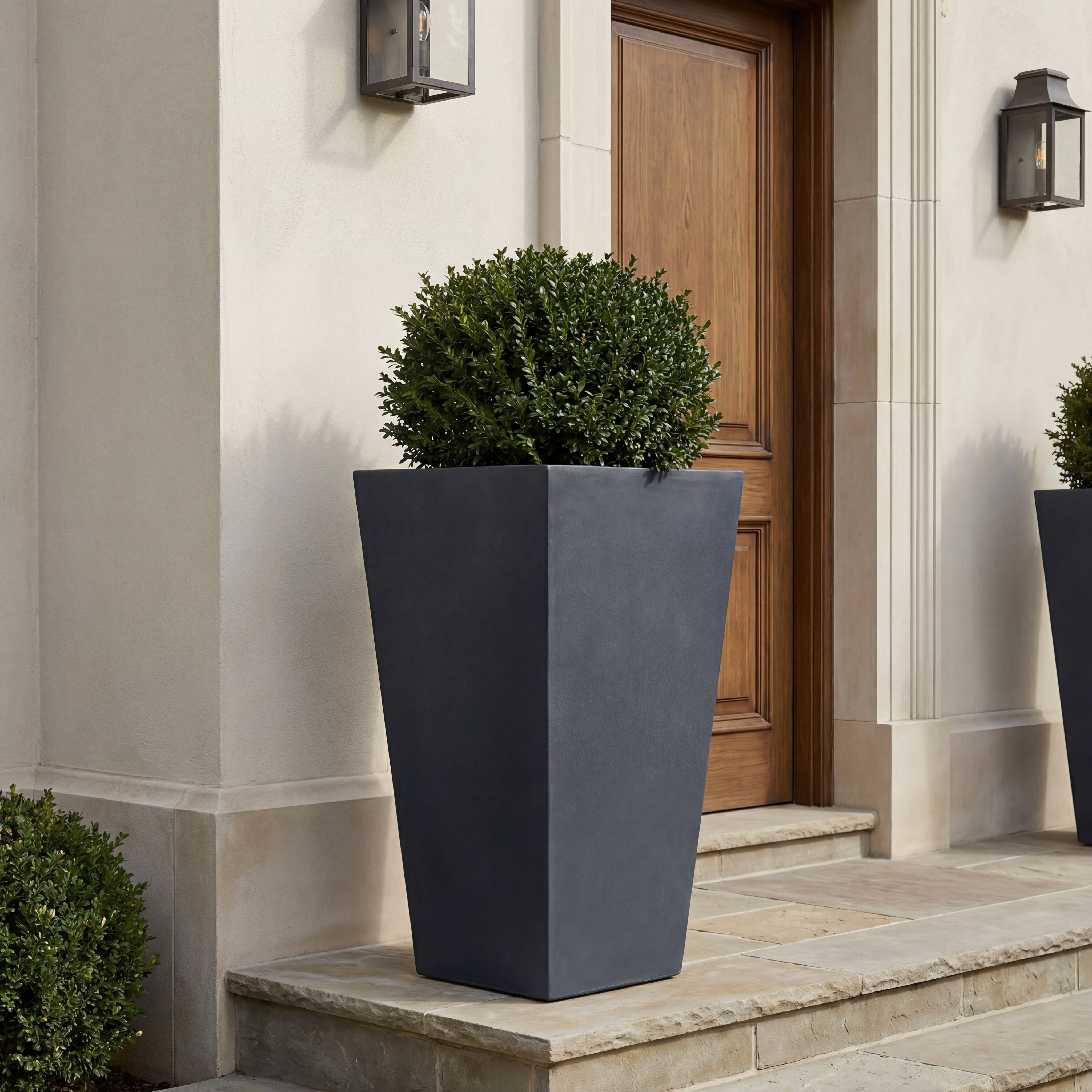 Cache-pot pré percé AERIS 40x62cm gris foncé