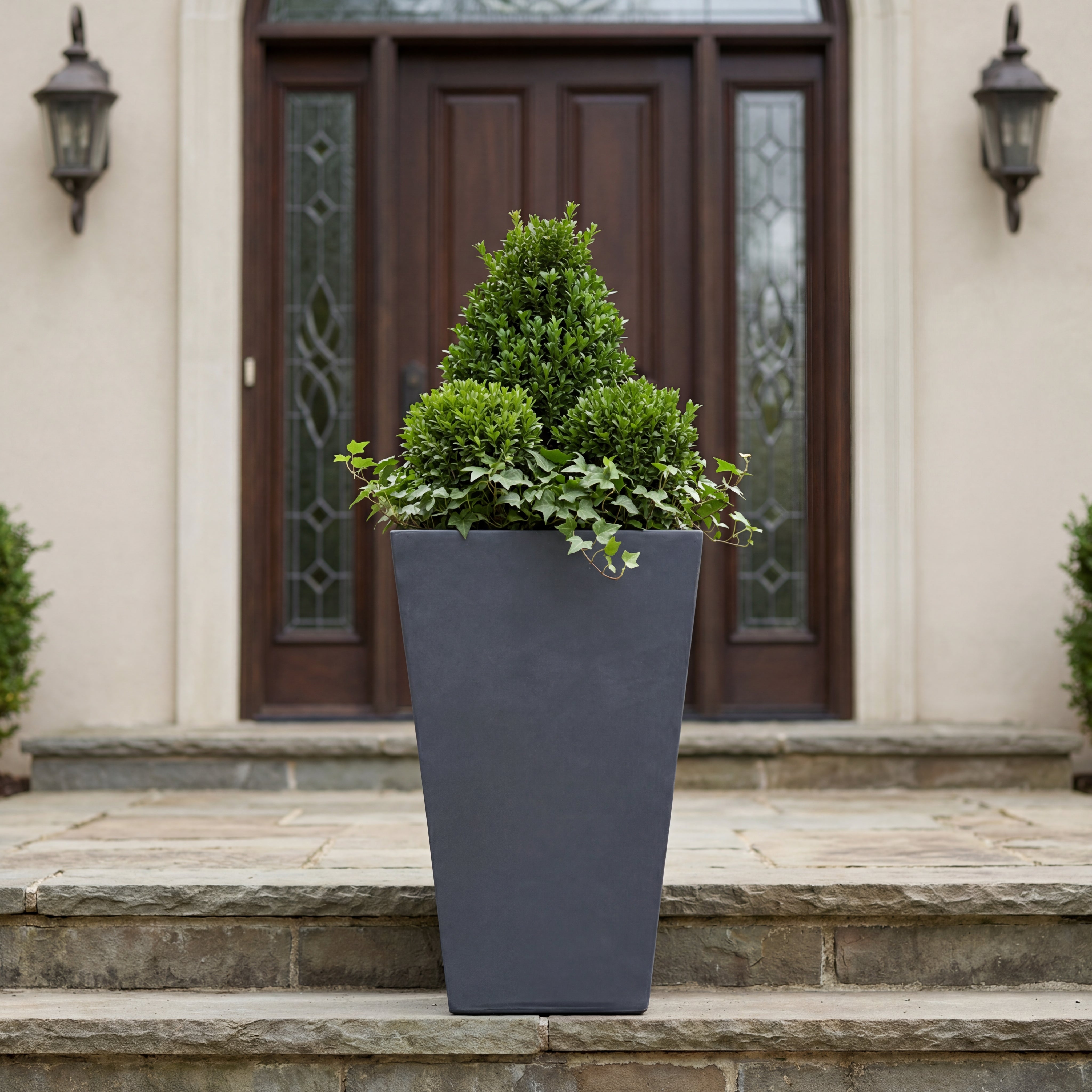 Cache-pot pré percé AERIS 60x102cm gris foncé