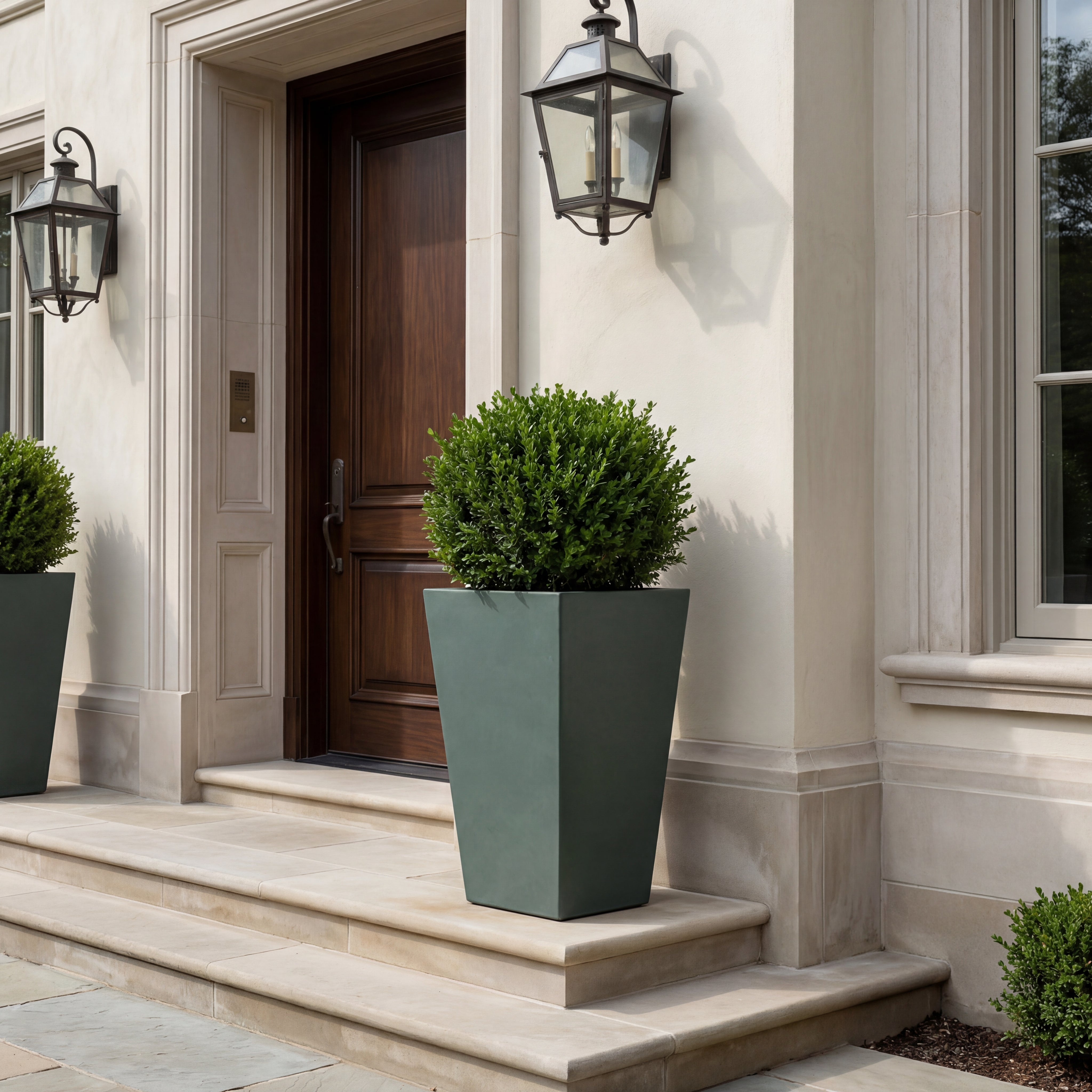 Cache-pot pré percé AERIS 40x62cm vert foncé