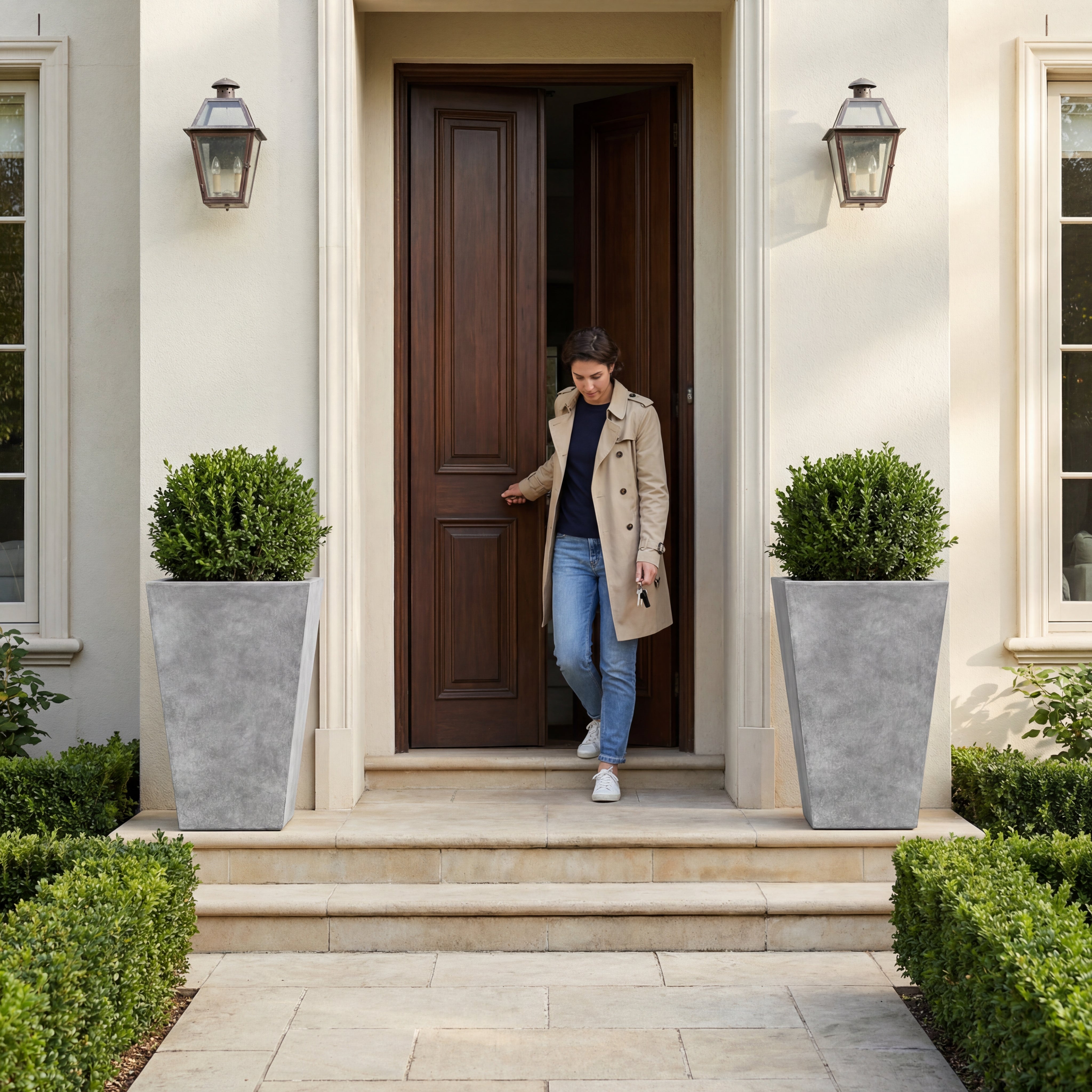 Cache-pot preforato AERIS 60x102cm grigio chiaro