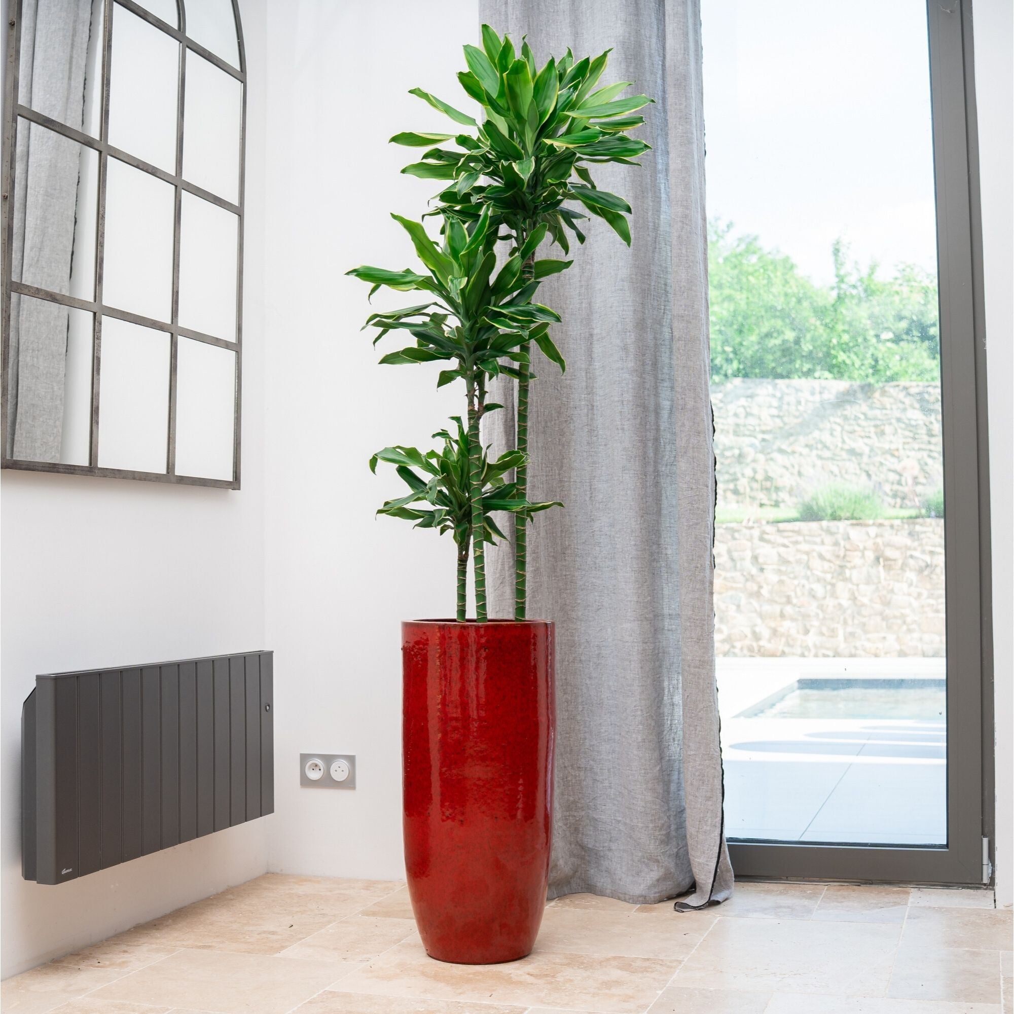 Pot ATHENA 31x70cm rouge tropical