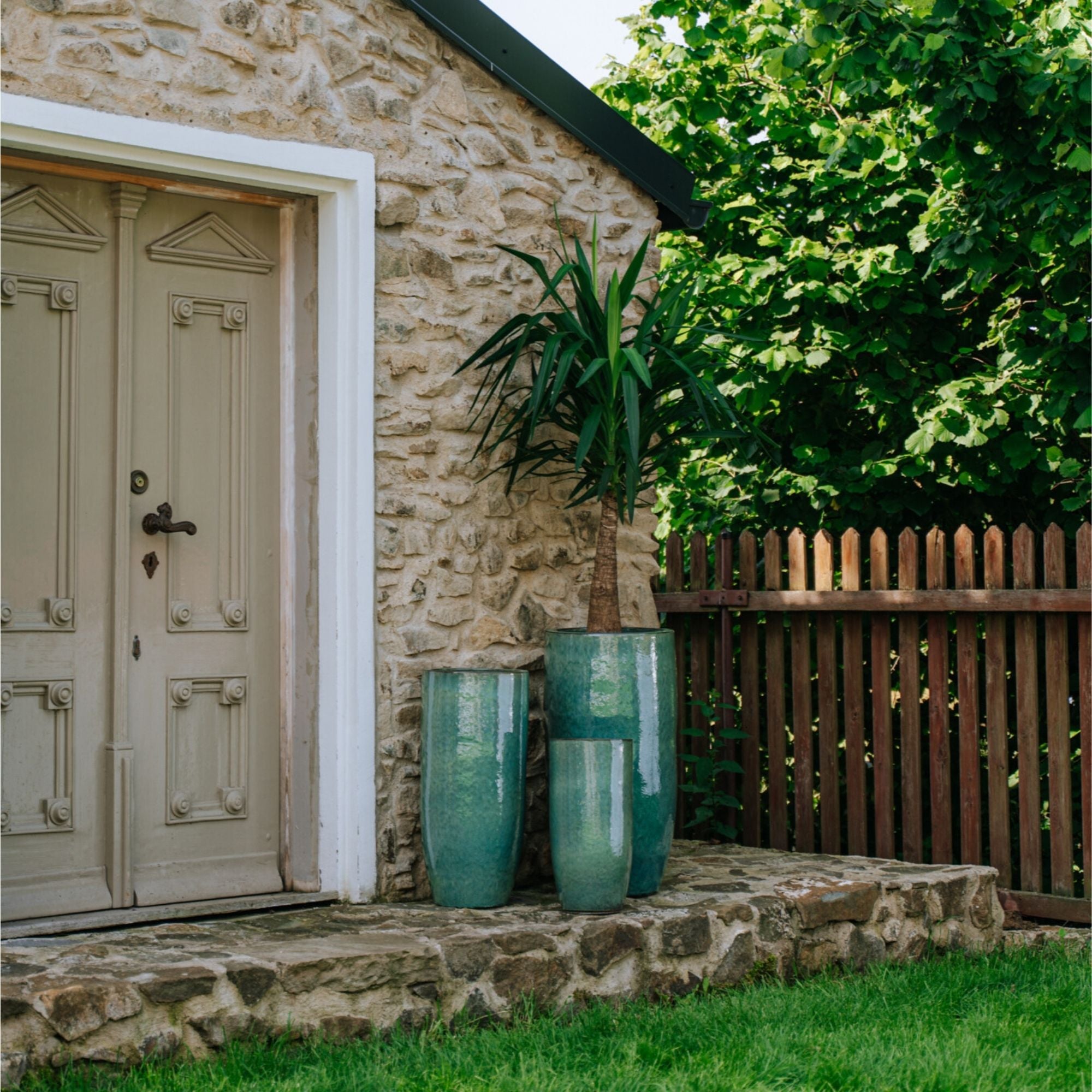 Pot ATHENA 31x70cm bleu océan