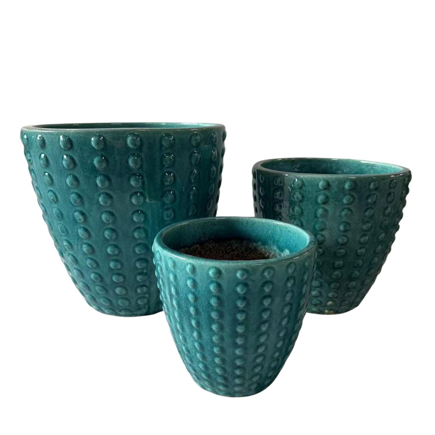 ATTILA Pot 38x37cm turquoise