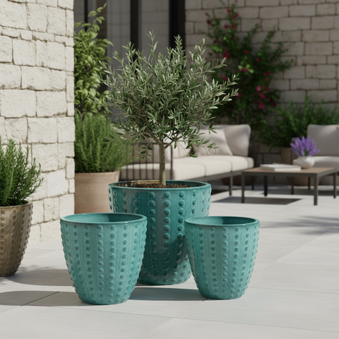ATTILA Pot 30x29cm turquoise