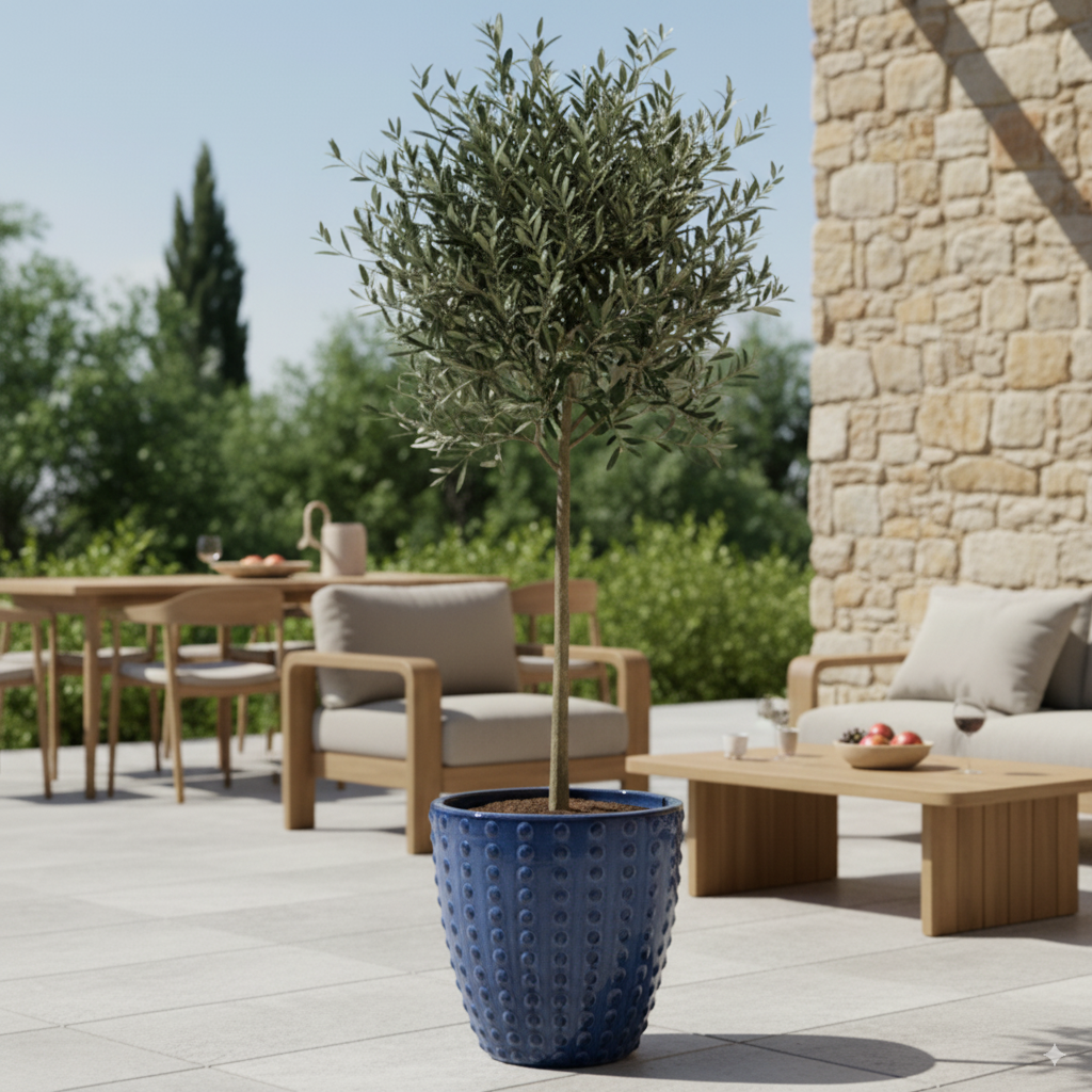 ATTILA pot 38x37cm antique blue