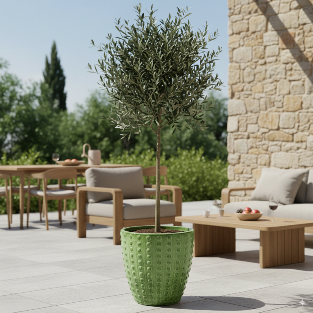 ATTILA pot 38x37cm apple green