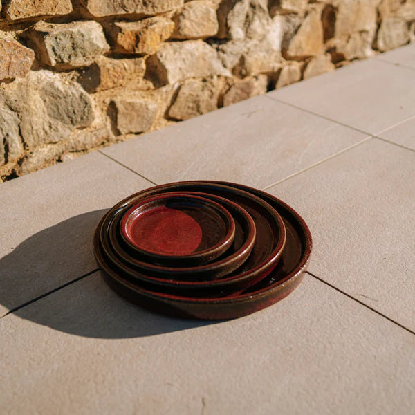 45cm brick red saucer