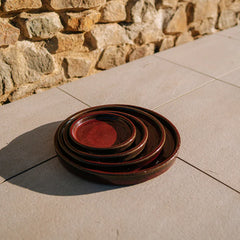 45cm brick red saucer