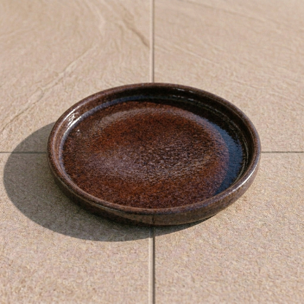 Sottovaso in ceramica viola autunnale per vaso – resistente al gelo