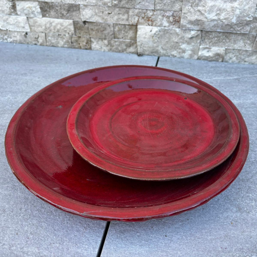 Soucoupe 28cm rouge impérial