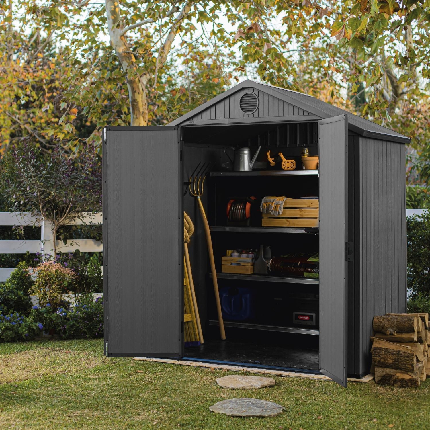 Abri de jardin DARWIN 6x4 Gris Provencelia 0.00