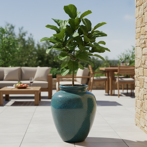 Pot DIONYSOS 50x65cm bleu acier