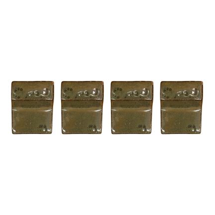 Set di 4 piedini per vaso 6cm verde crema