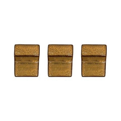Lot de 3 pieds de pot 6cm sunset fait à la main en terre cuite émaillée