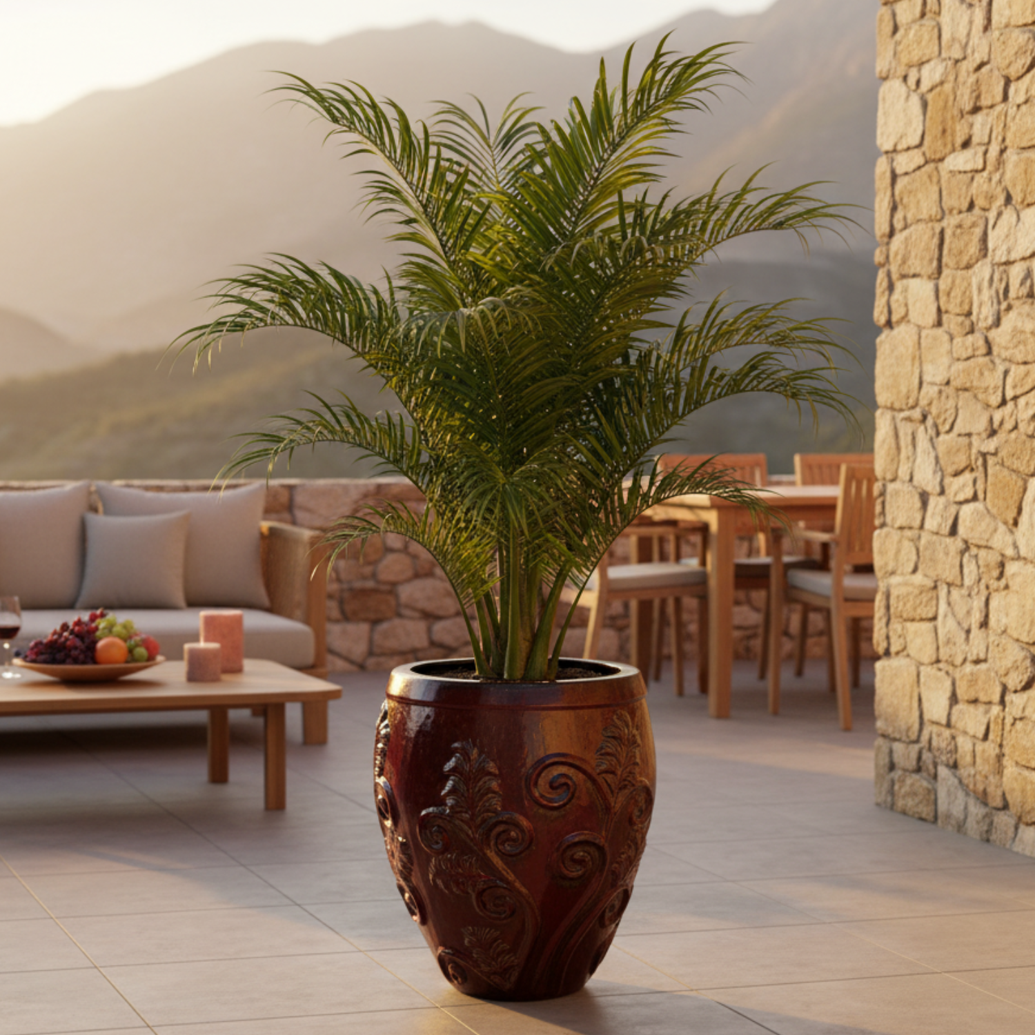 GAIA Pot 53x57cm brick red