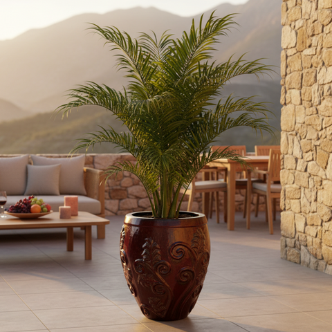 GAIA Pot 53x57cm brick red