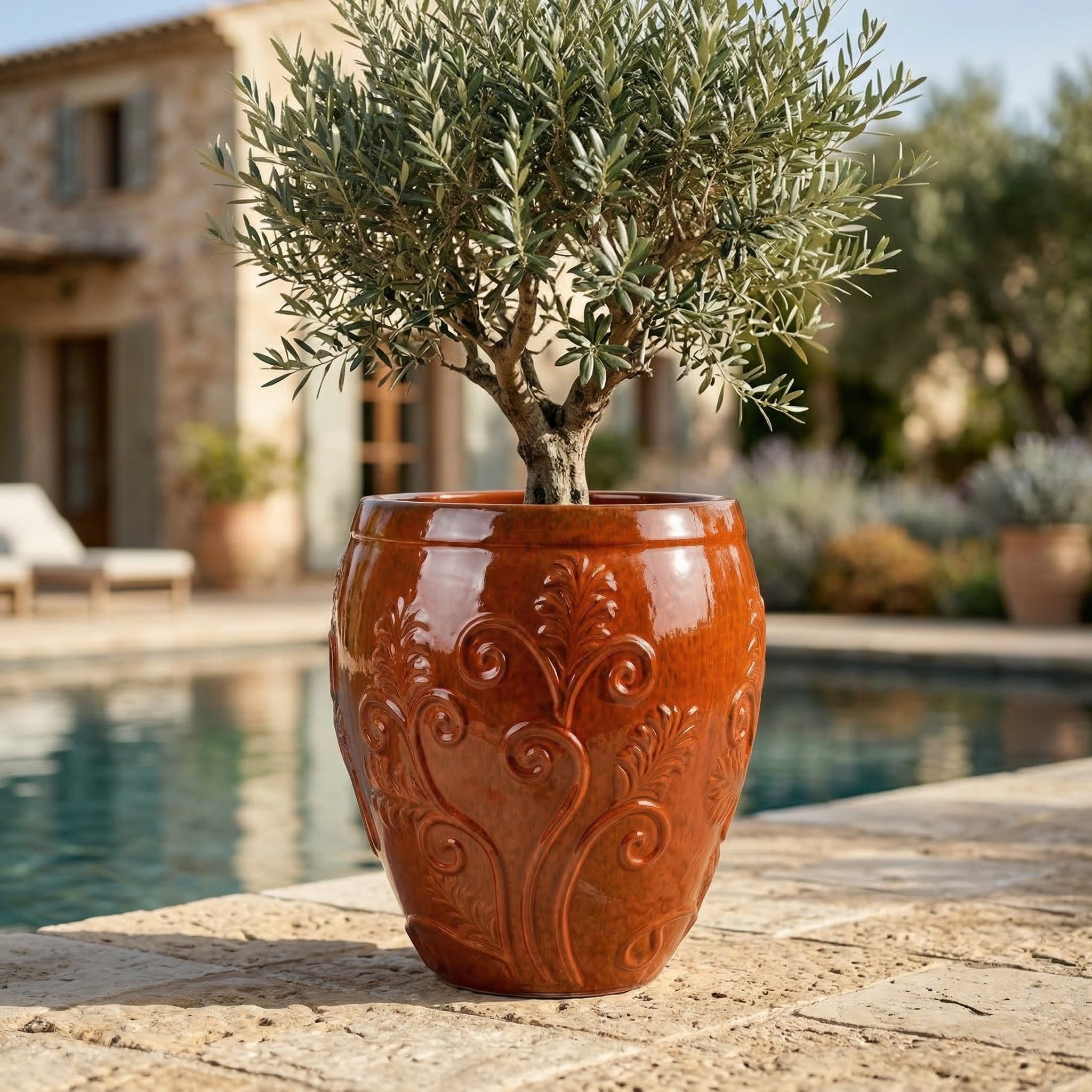 Vaso GAIA 75x78cm arancione tropicale