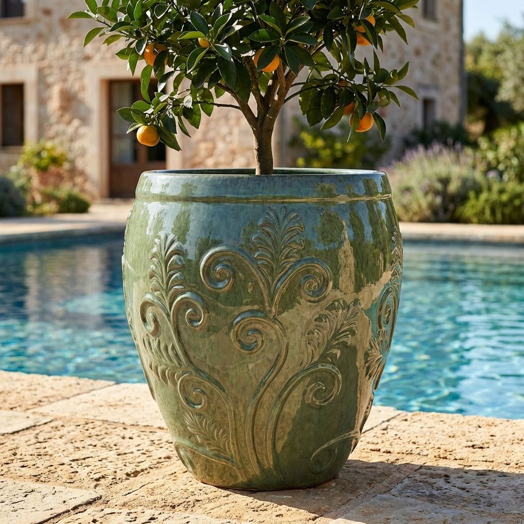 Pot GAIA 75x78cm jade parel