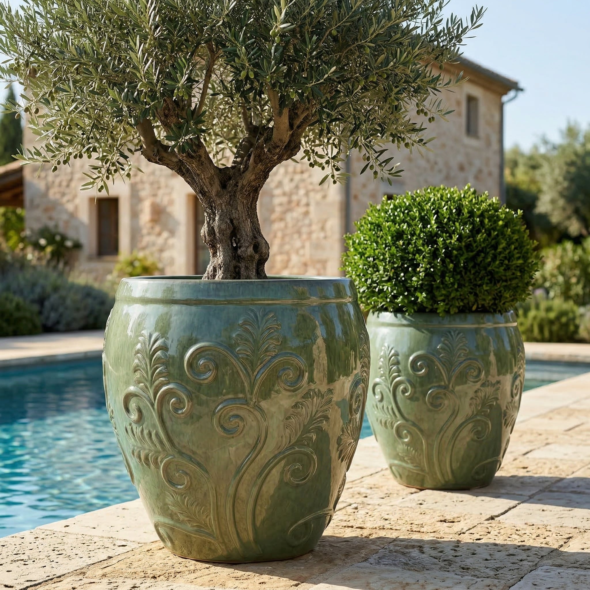Pot GAIA 75x78cm jade parel