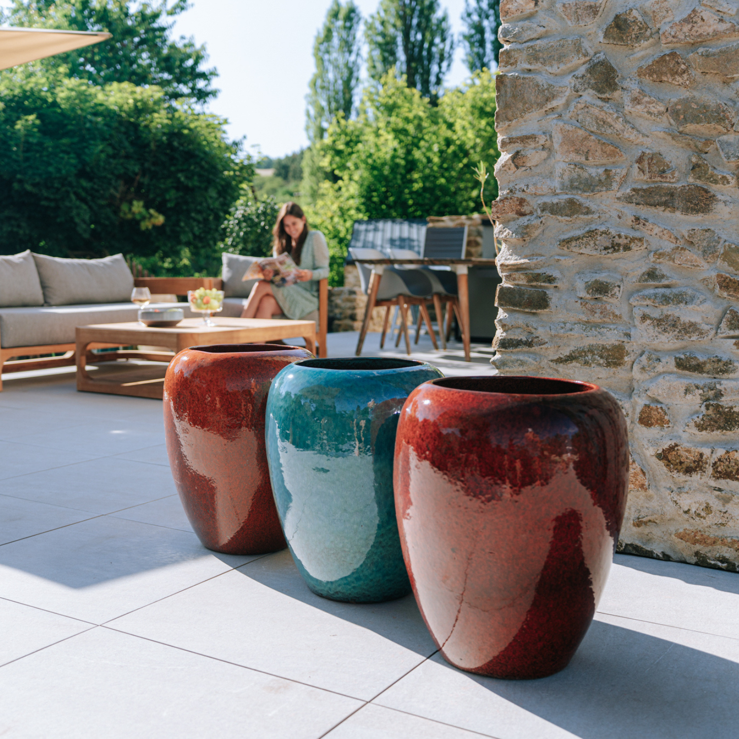 Pot GALILEE 40x50cm bleu outremer