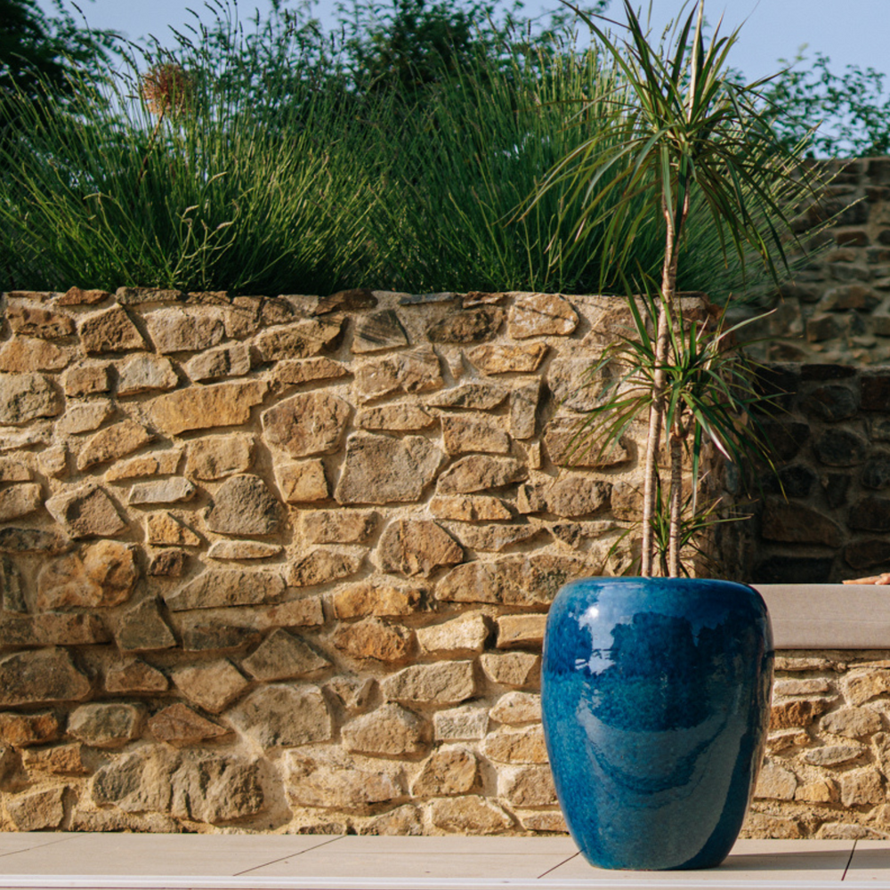 Planter GALILEE 40x50cm ultramarine blue