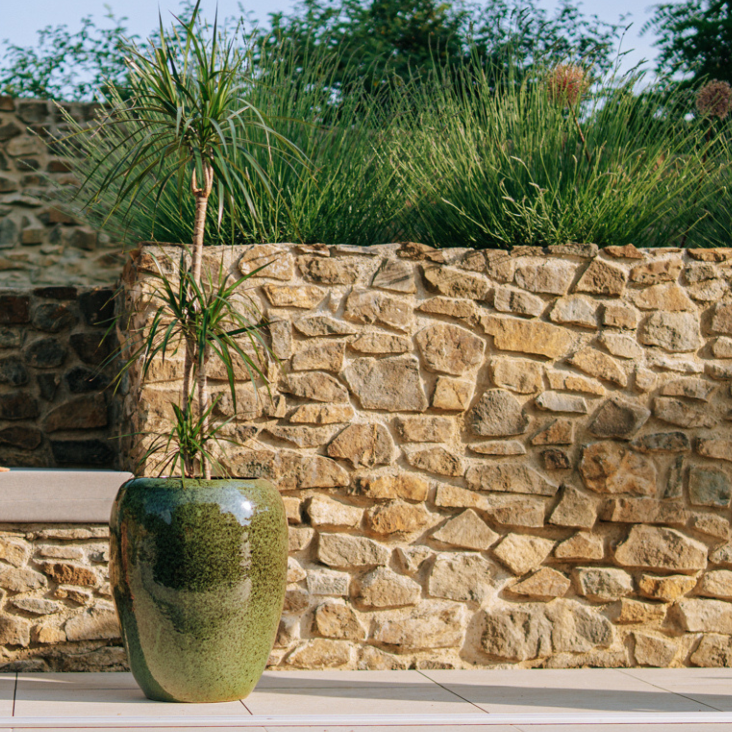 Pot GALILEE 50x60cm vert tropical
