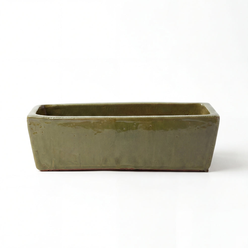 Jardinière GIONO 74x26x21cm vert crème