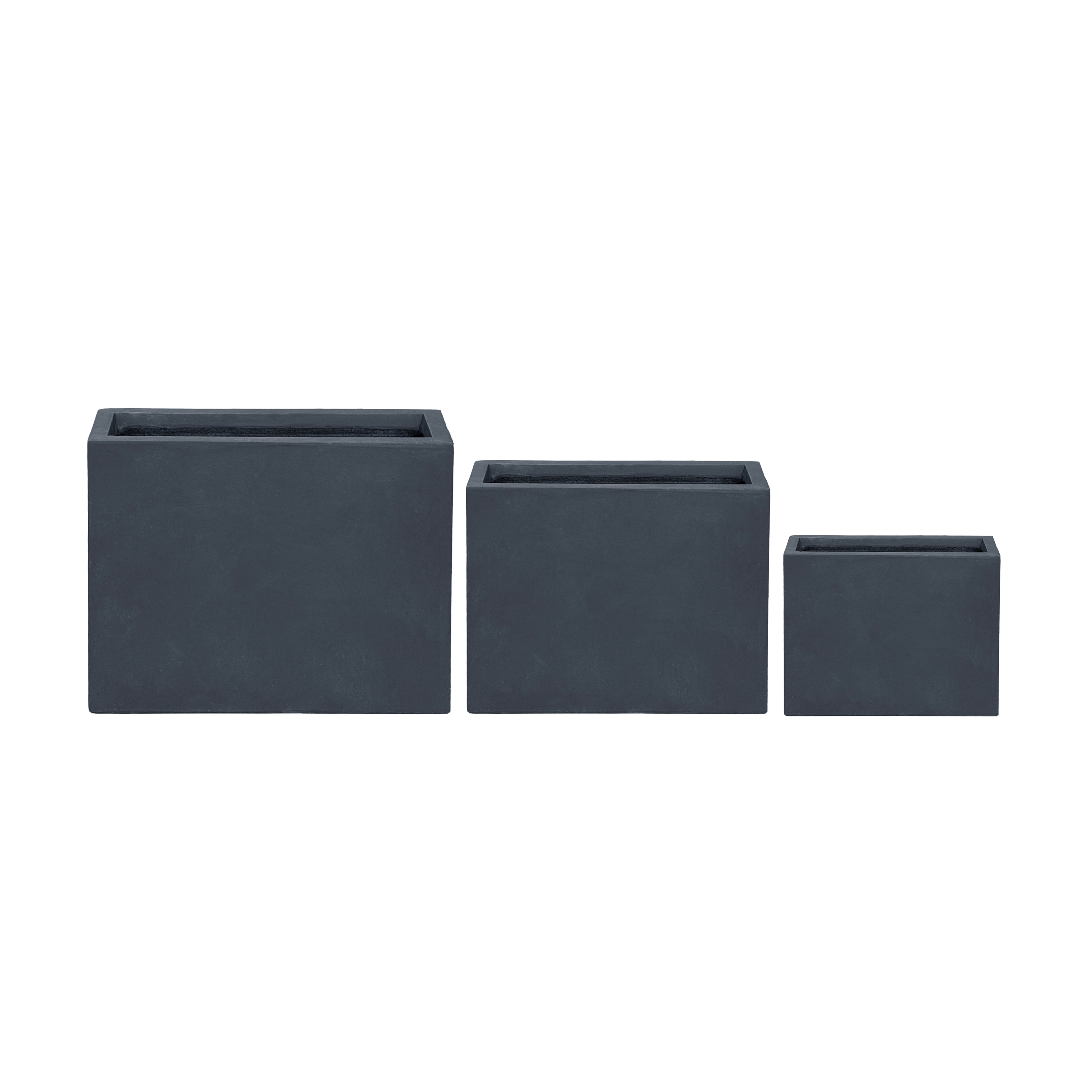 HORIZON planter 60x25x60cm dark grey