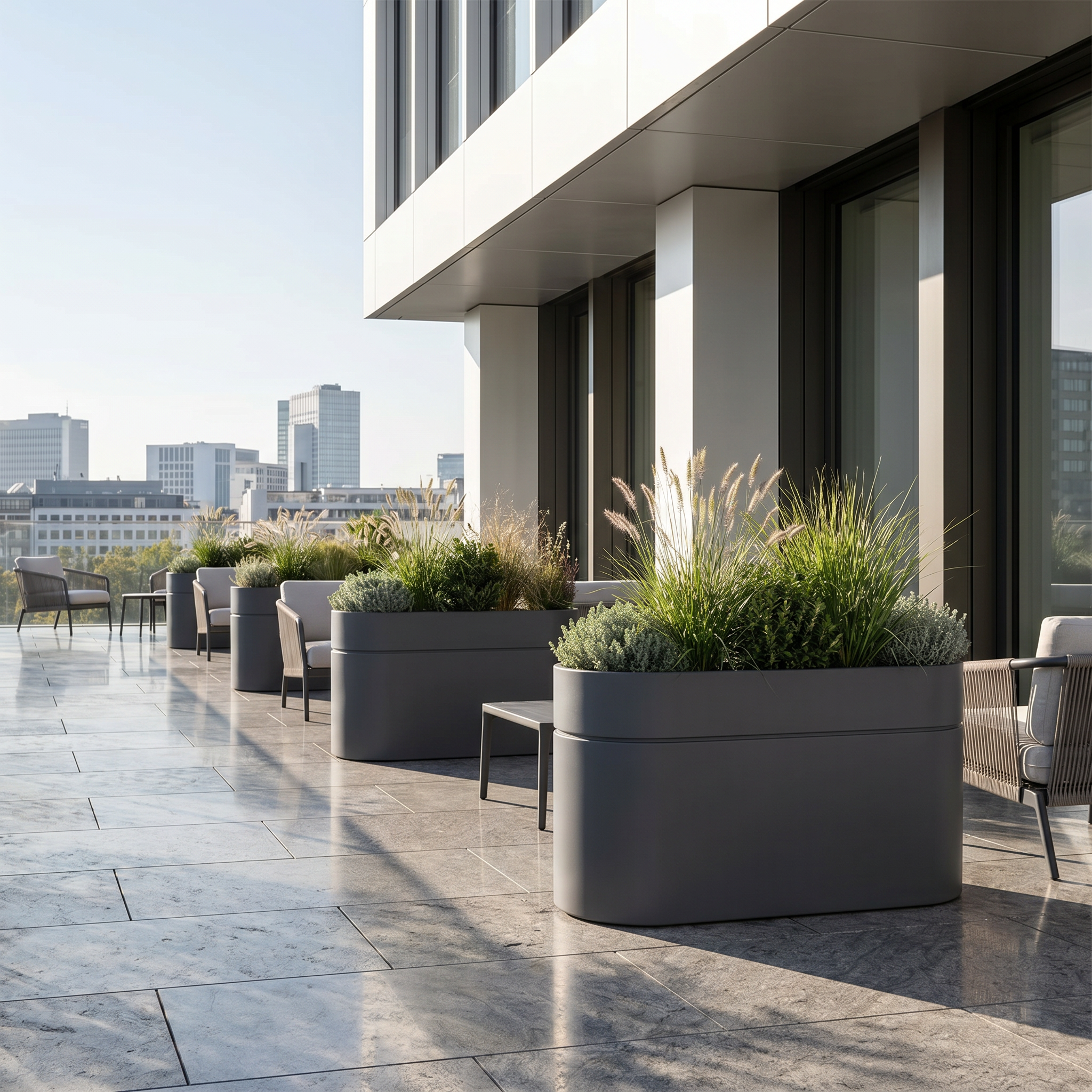 Fioriera INFINITY LINE 120x40x60cm antracite