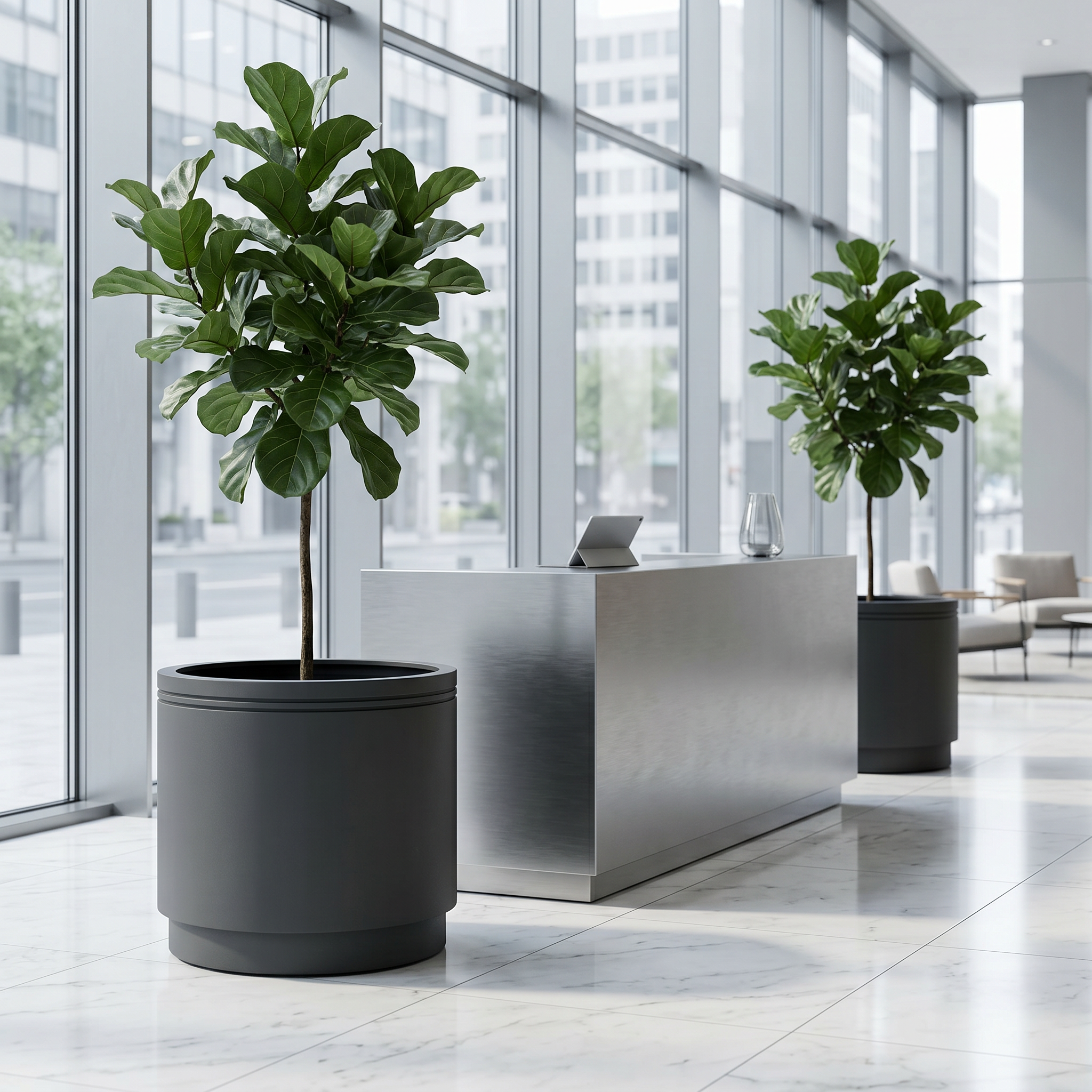 Vaso INFINITY ROUND 60x60cm antracite